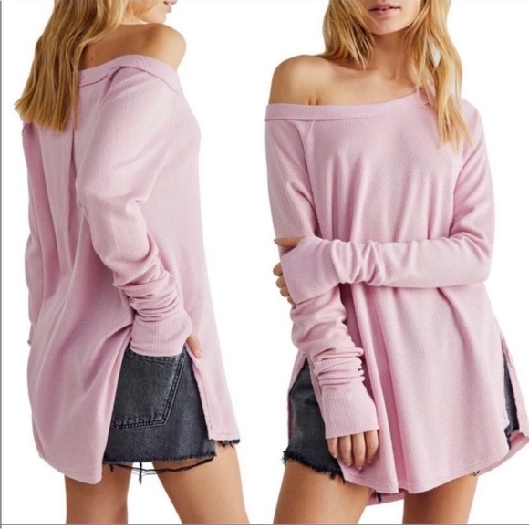 Free People Tops - Free People We The Free Snowy Thermal Mink Pink Top